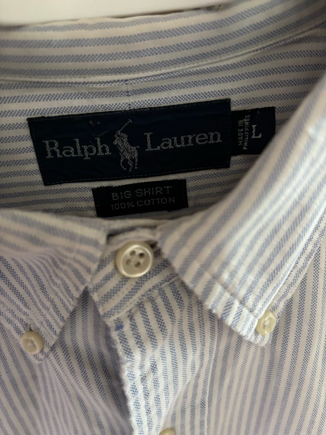 폴로 랄프로렌 스트라이프 긴팔 셔츠 L 상품이미지3