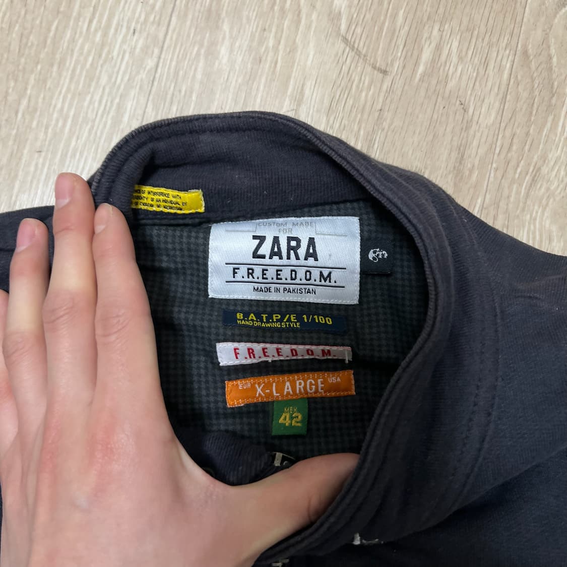 자라 프리덤 남성 포켓 바이커 자켓 XL/105  상품이미지5