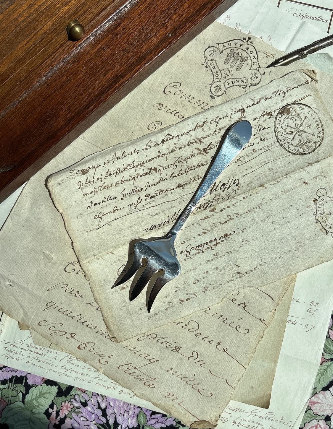 영국 앤틱 실버플레이트 브레드포크 상품이미지3