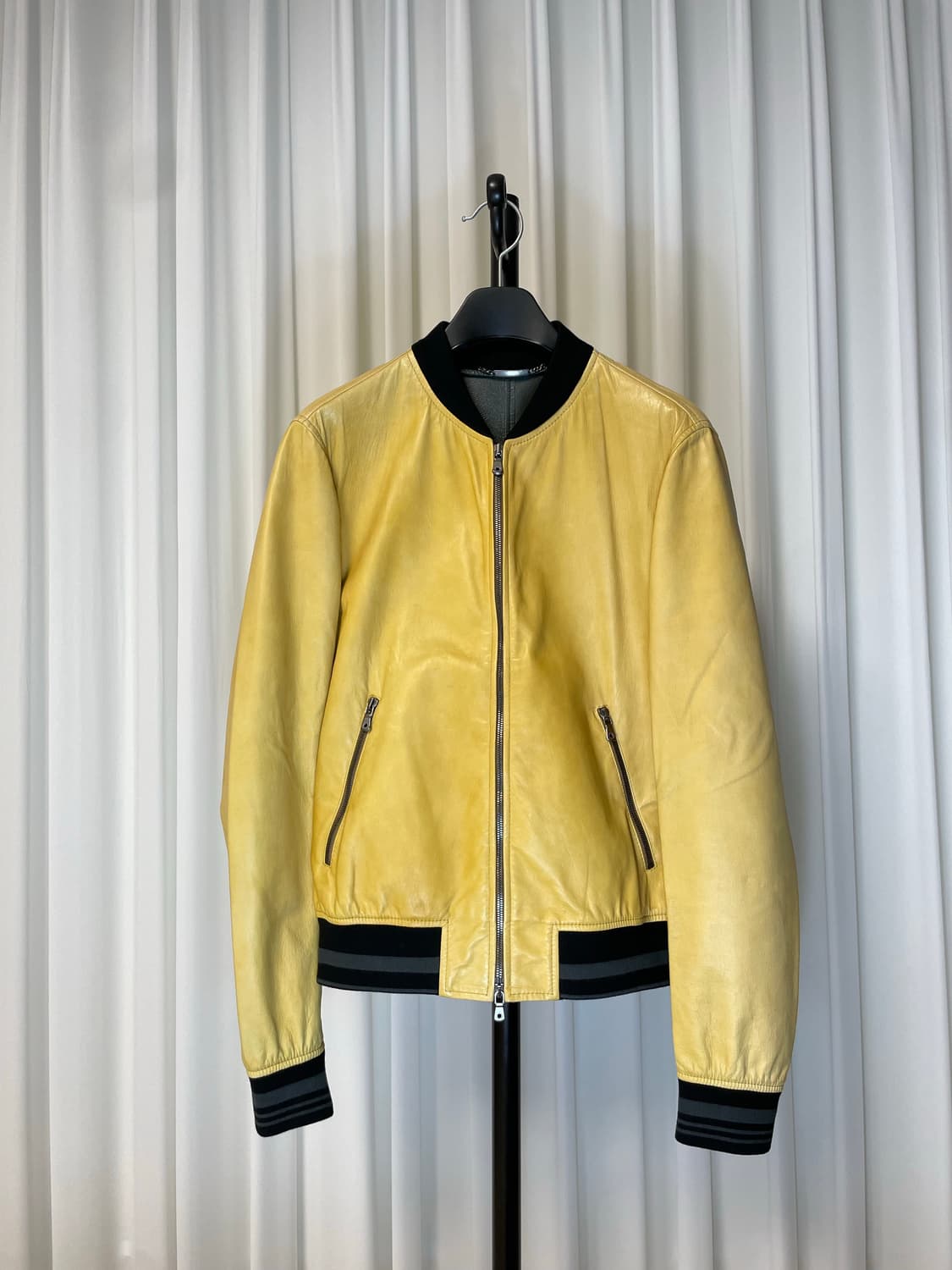 돌체앤가바나 램스킨 봄버 레더 자켓 상품이미지1