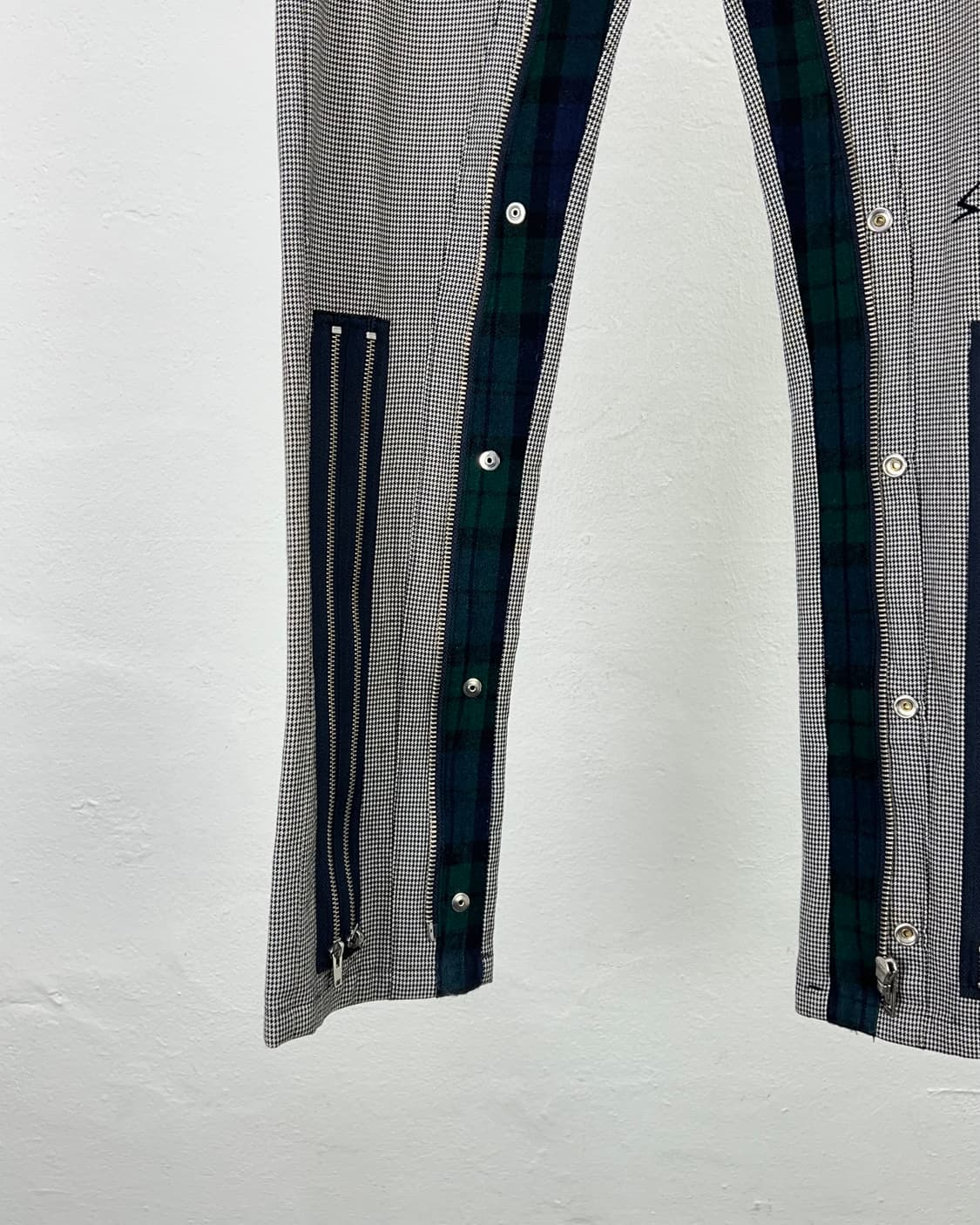 언더커버 08AW 기믹 멀티 지퍼 하운드 투스 트라우저 팬츠 상품이미지4