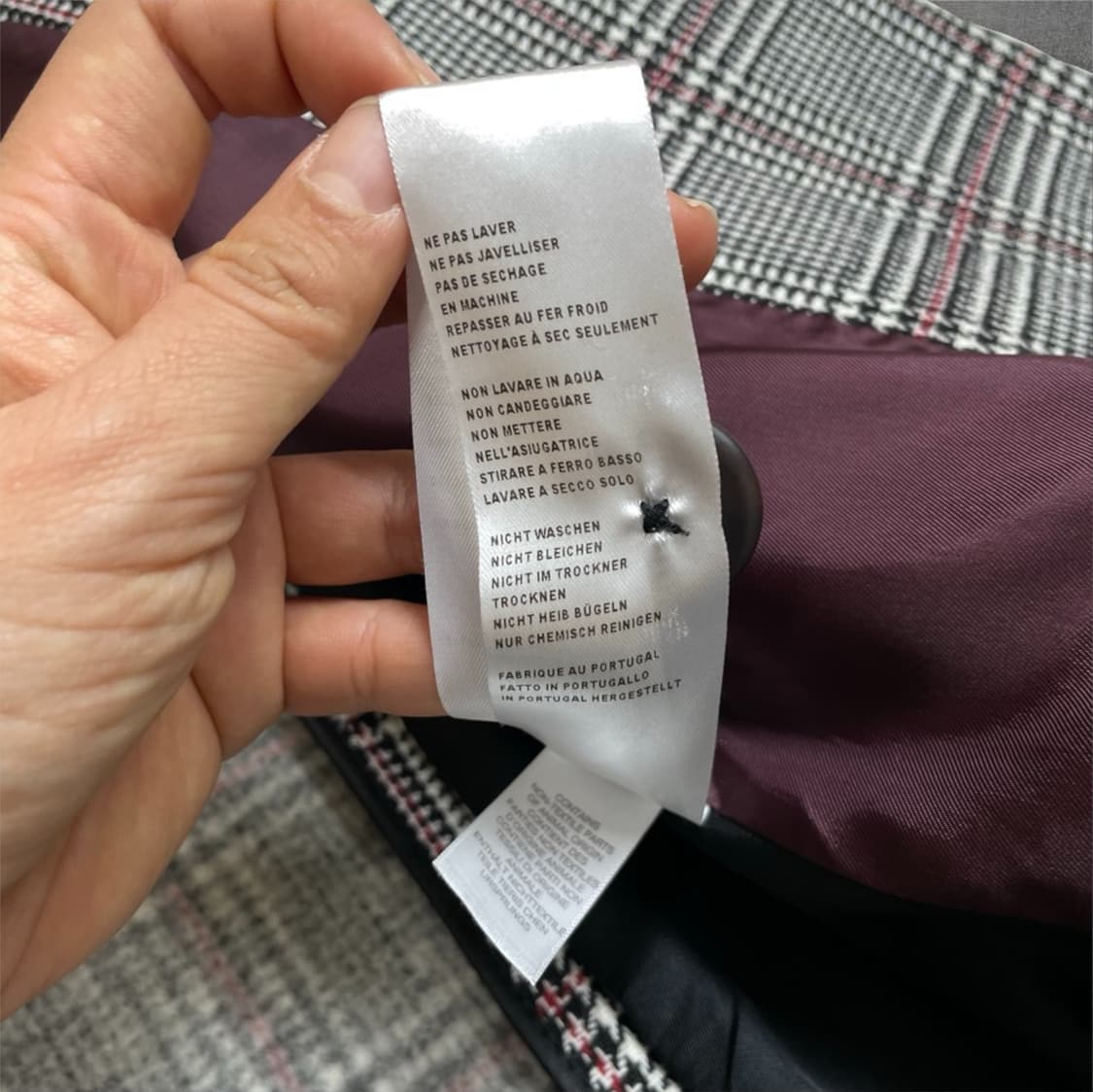  폴스미스 Paul Smith 클래식 더블 브레스티드 체크 롱 코트 38 상품이미지5