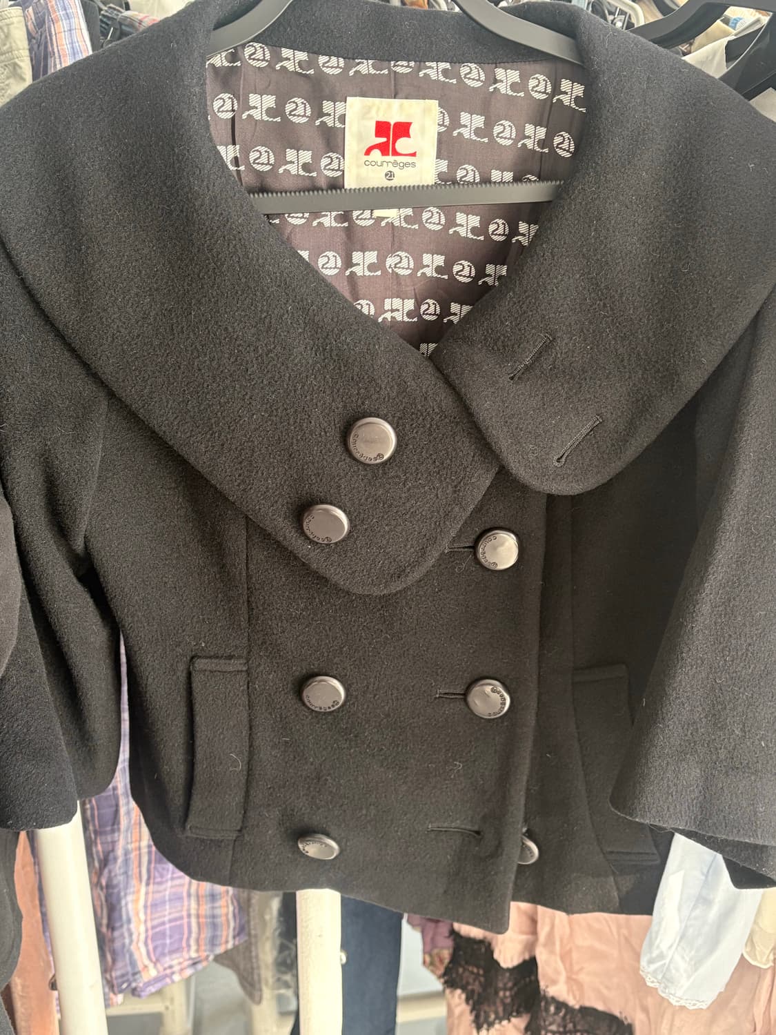 꾸레쥬 7부 코트자켓 상품이미지1