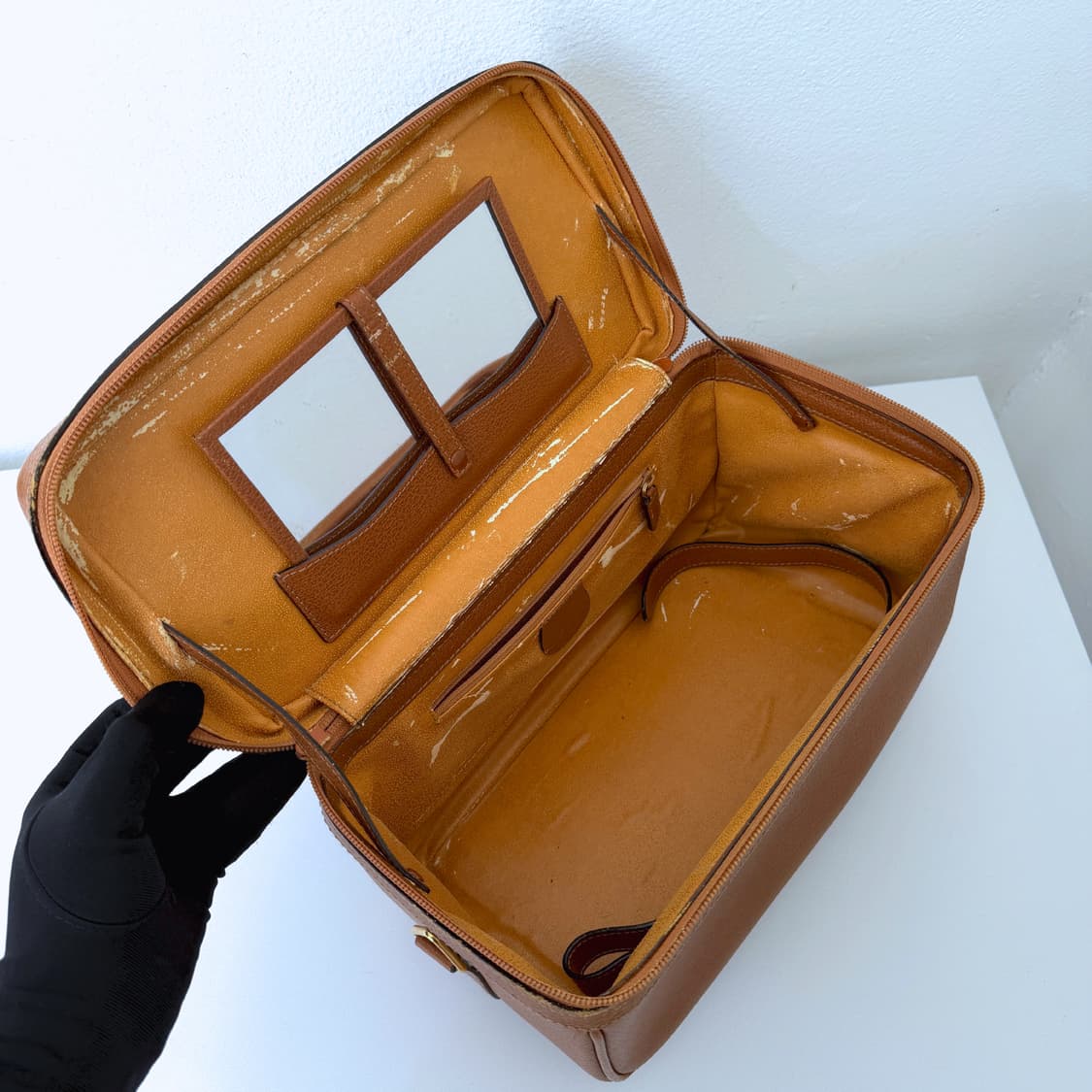 구찌 빈티지 뱀부 대나무 토트 베니티백 메이크업박스 상품이미지8