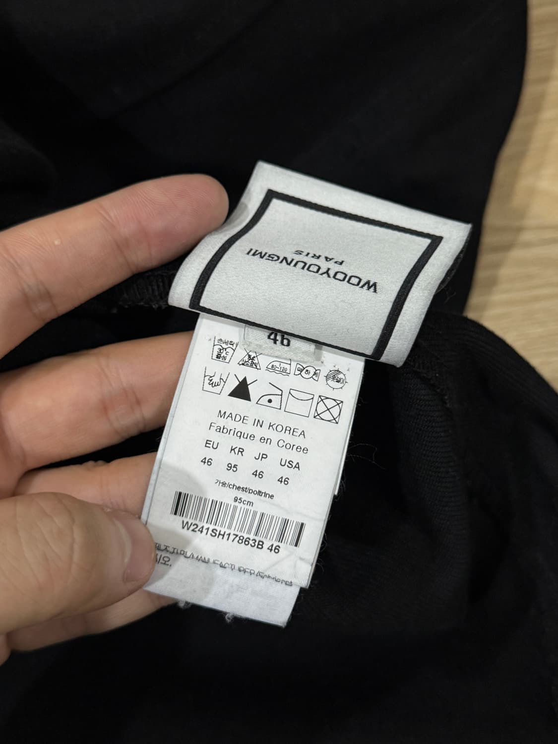 [46] 우영미 24SS 백로고 데님 셔츠 자켓 블랙 상품이미지5