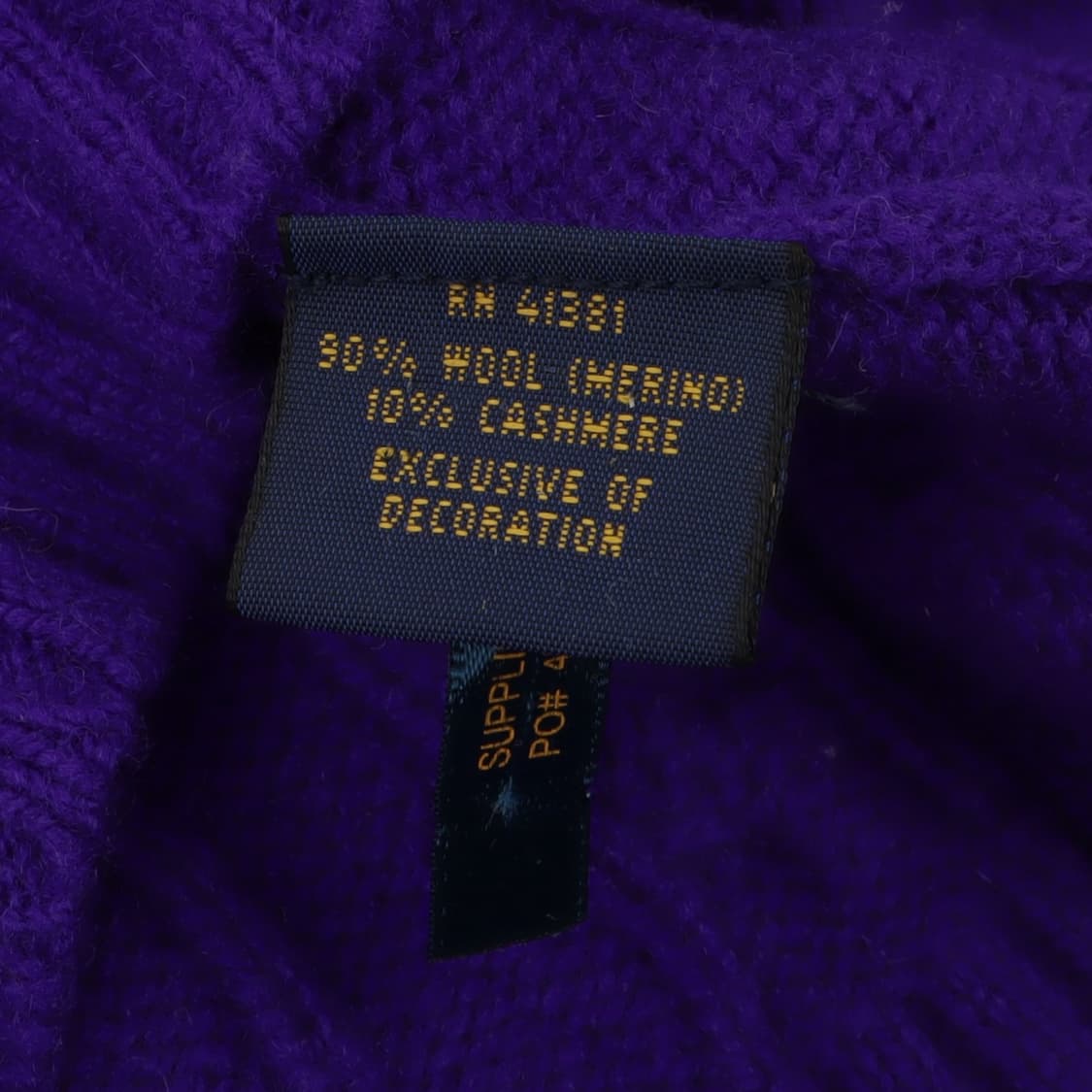 폴로 랄프로렌 퍼플 울 캐시미어 케이블 니트 상품이미지9