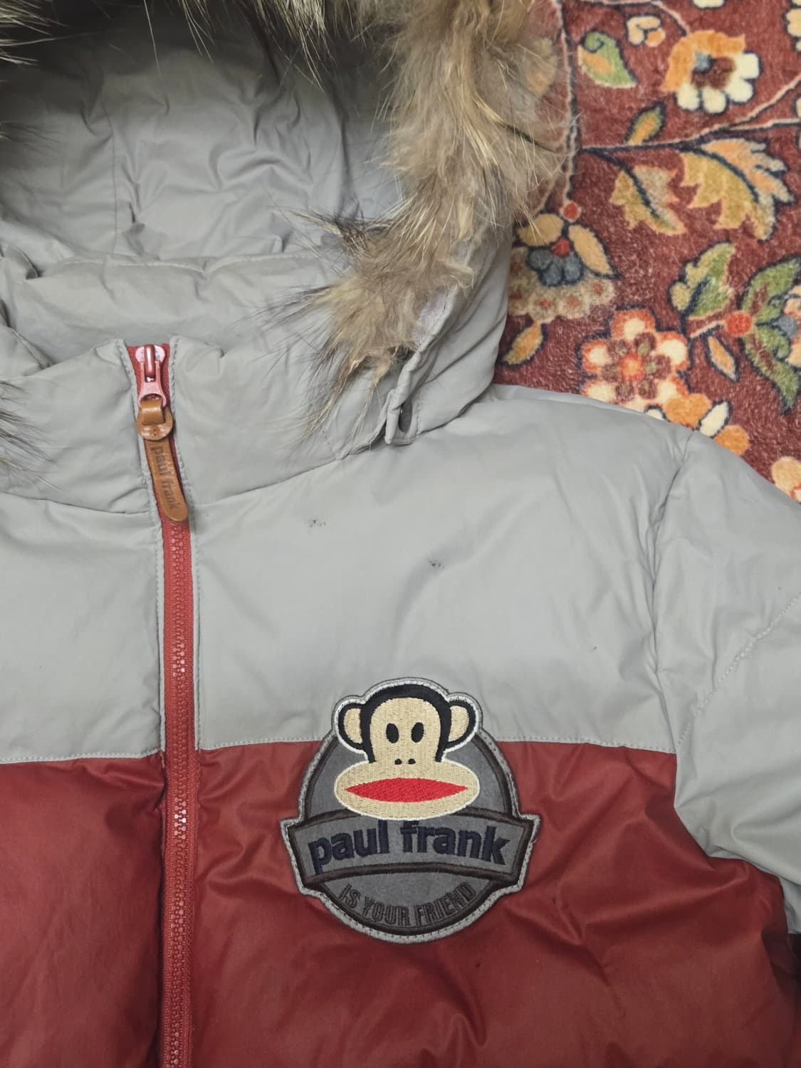 [XL] 홀하우스 폴프랭크 배색 후드 패딩 (남녀공용)
 상품이미지3