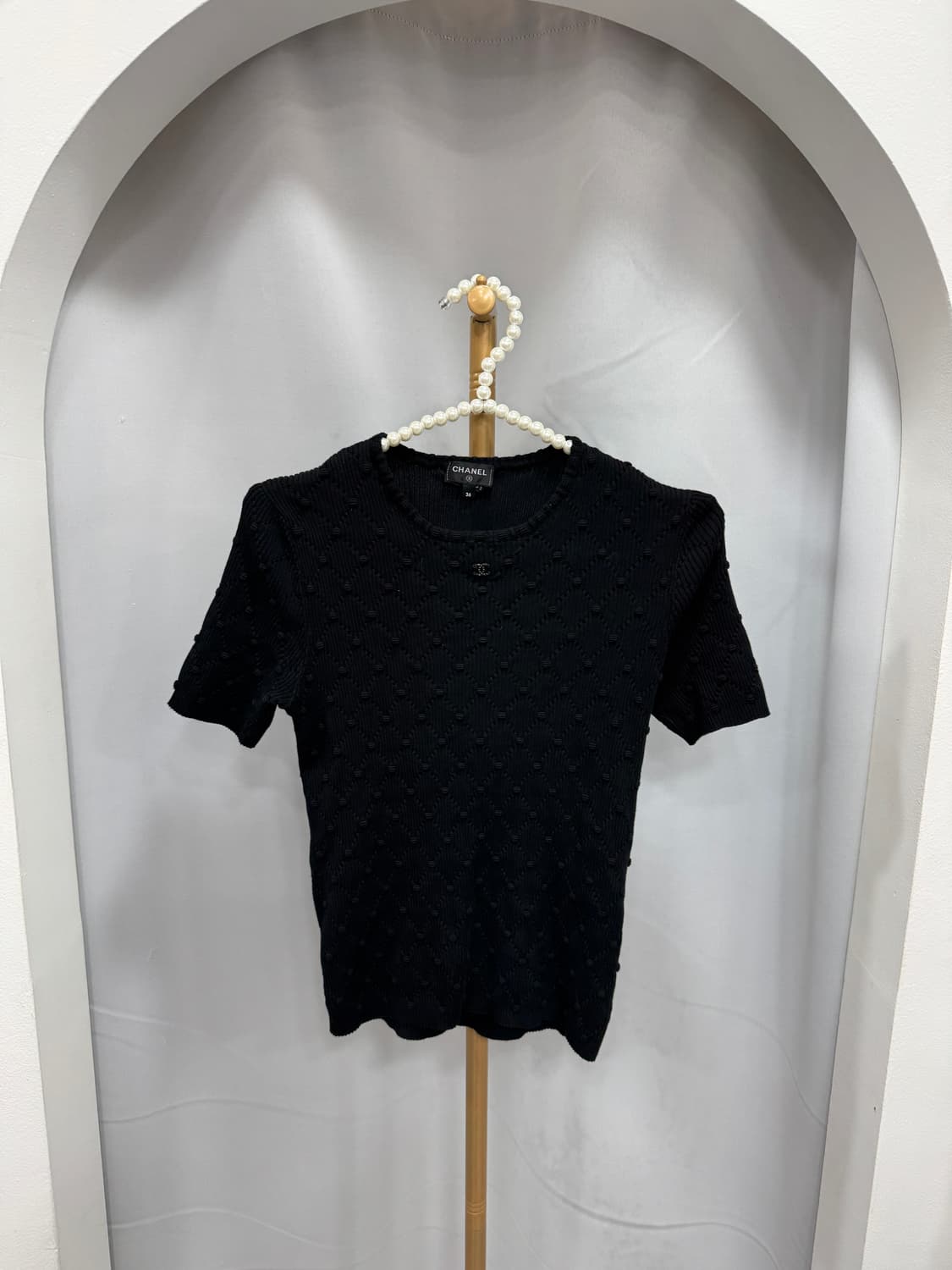 새상품급 샤넬 로고 반팔 36사이즈  상품이미지1