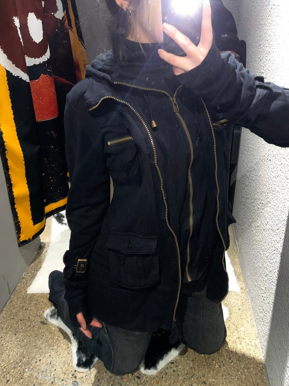 빈티지 투웨이 포켓 디테일 집업 상품이미지1