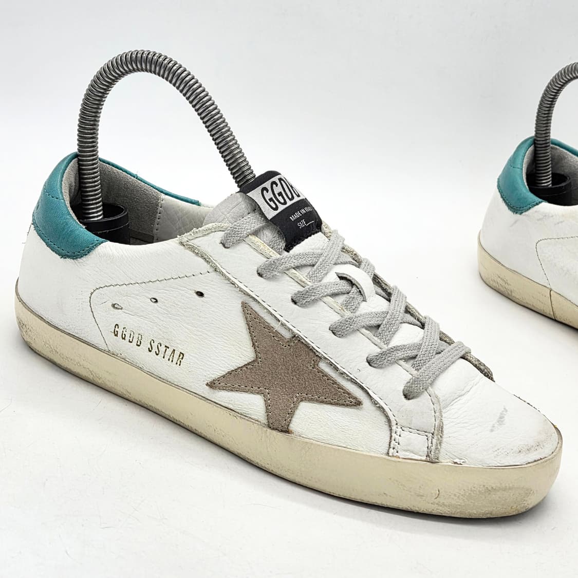 골든구스 우먼스 슈퍼스타 화이트/그린 (37) 상품이미지5