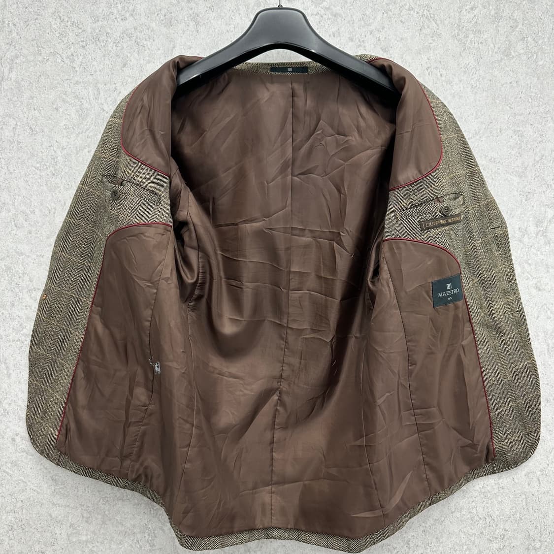 95 마에스트로 남자 캐시미어 헤링본 블레이져 자켓 상품이미지3