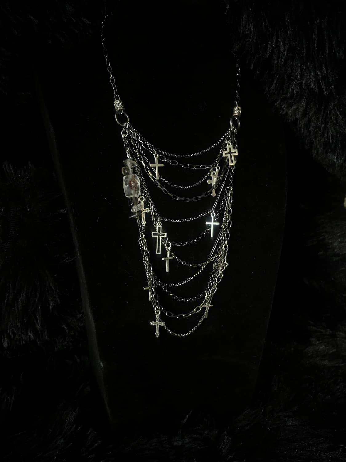 Layering cross custom necklace  상품이미지1