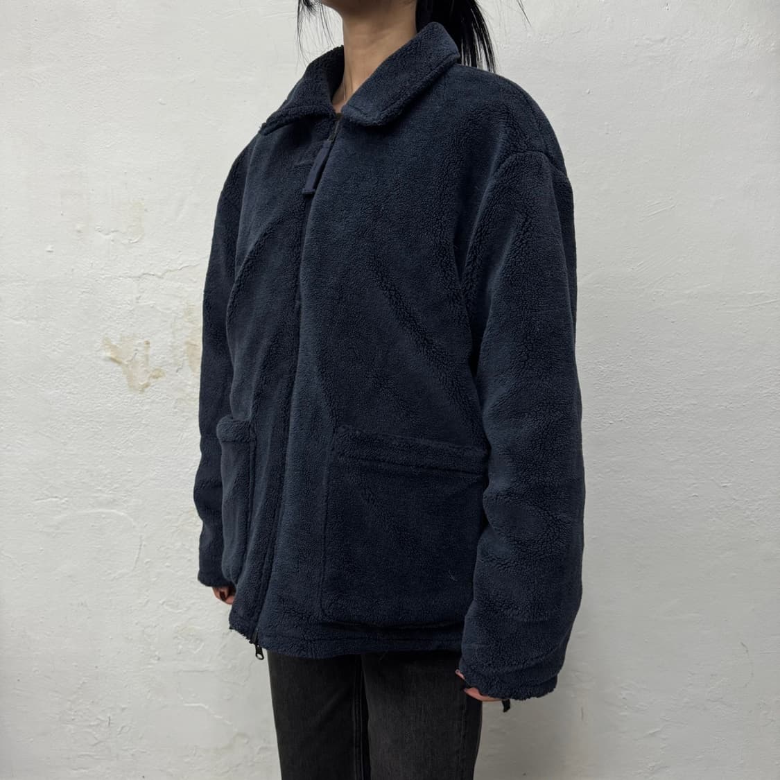 타이온(TAION) 다크네이비 퀄트 밀리터리 라인 리버시블 플리스 자켓 상품이미지1