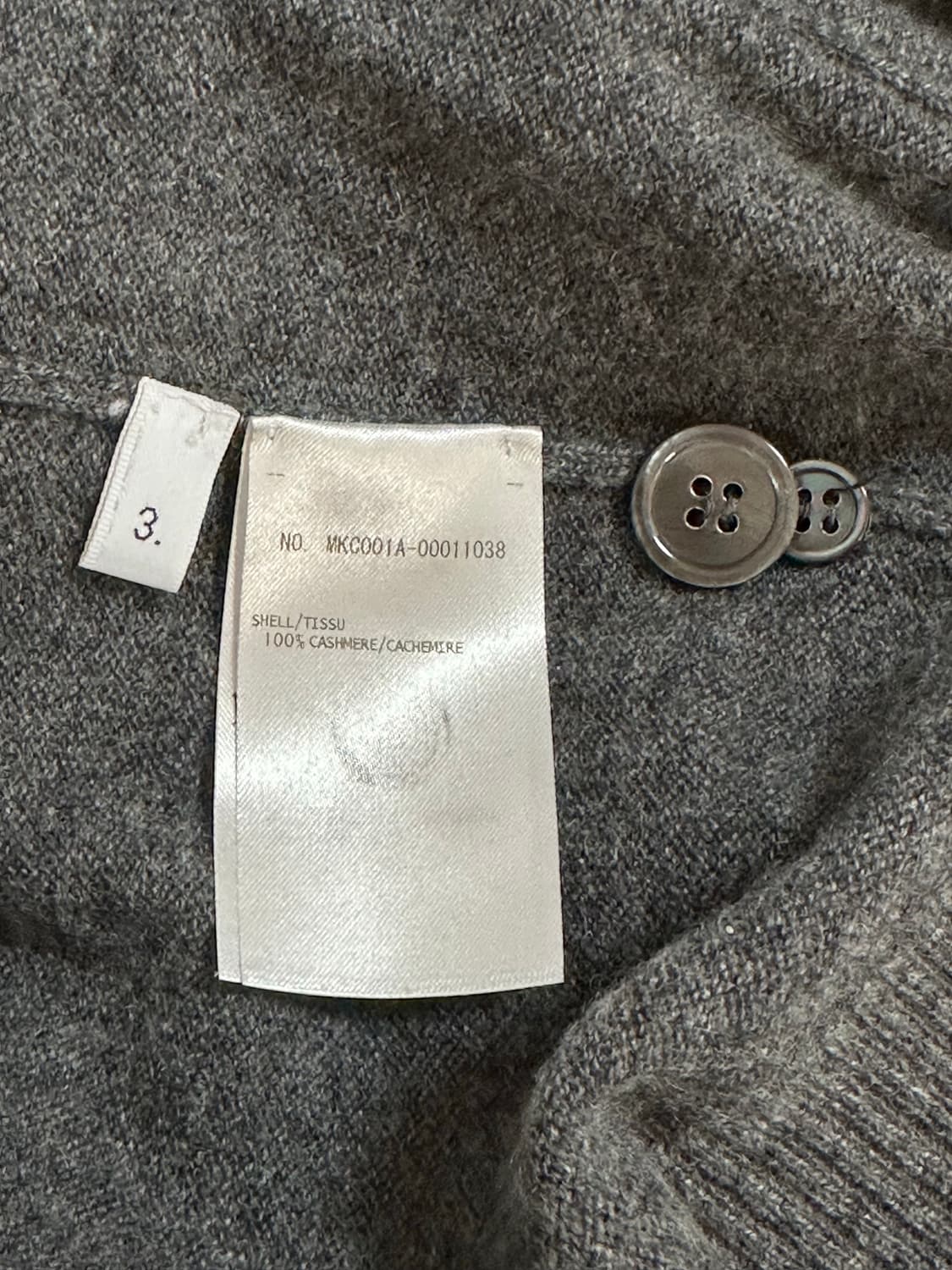 [3size] 톰브라운 캐시미어 가디건 그레이 상품이미지8