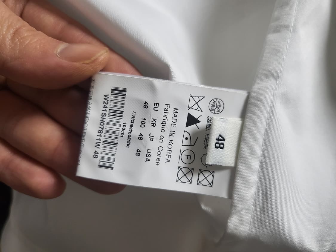 우역미 백로고 셔츠 48사이즈 상품이미지3