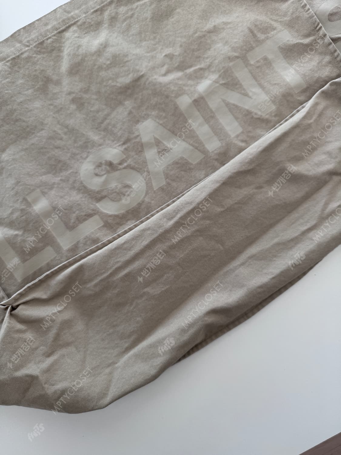 올세인츠 biggy 토트백 라이트카키 상품이미지3