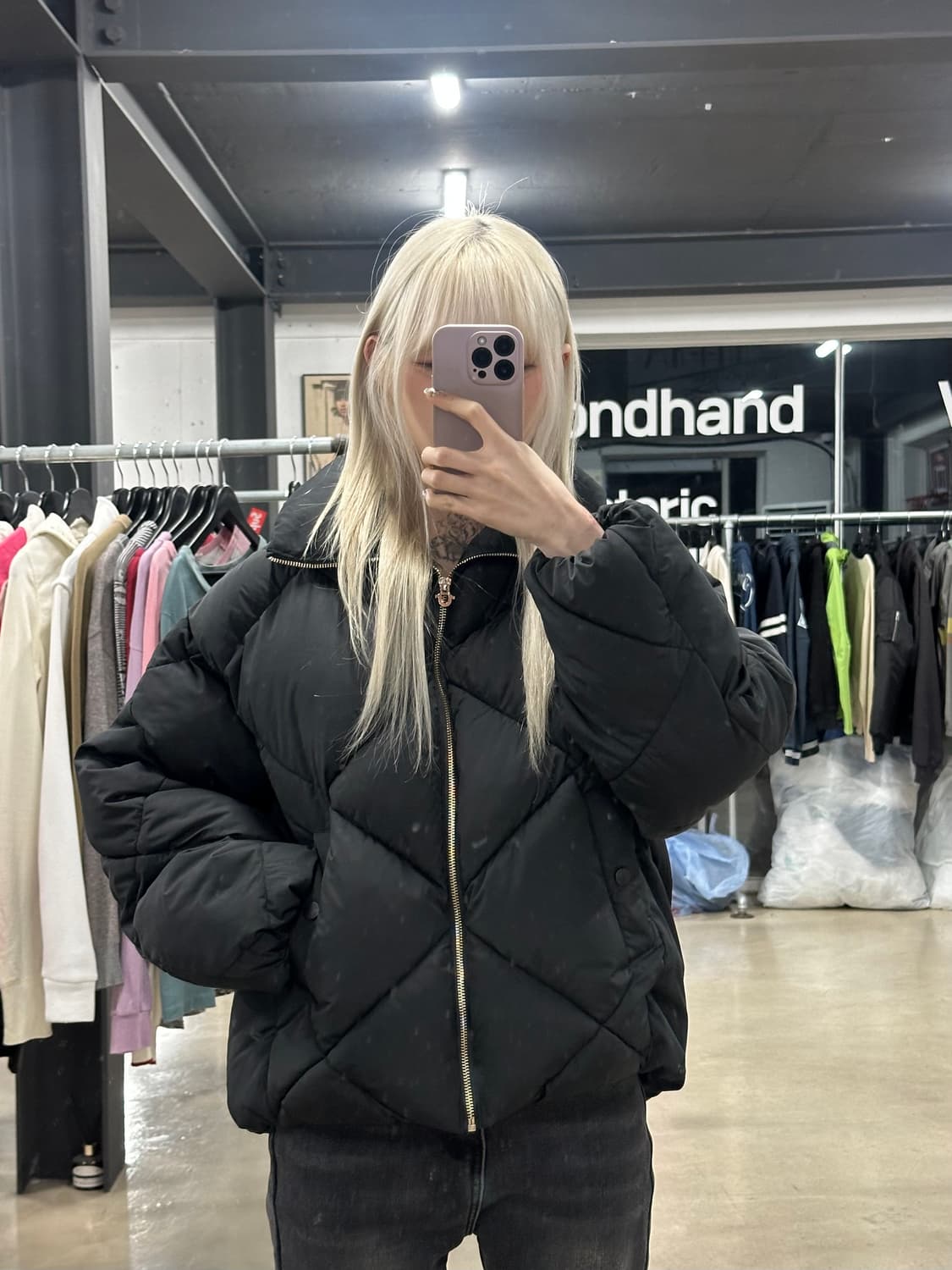 트루릴리젼 패딩 블랙 상품이미지1