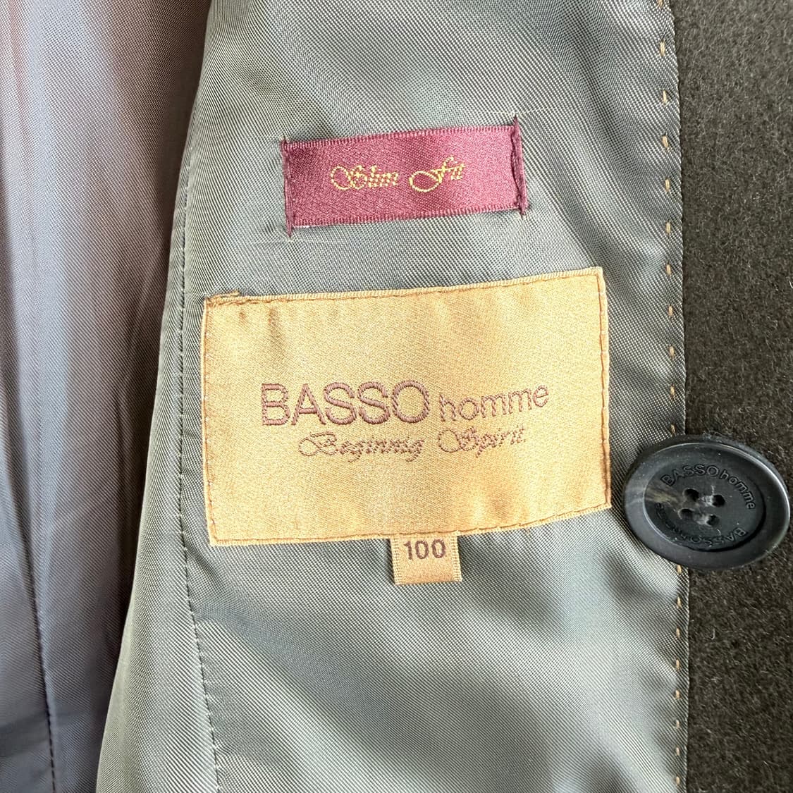 (100) 바쏘옴므 피코트 카키브라운 상품이미지8