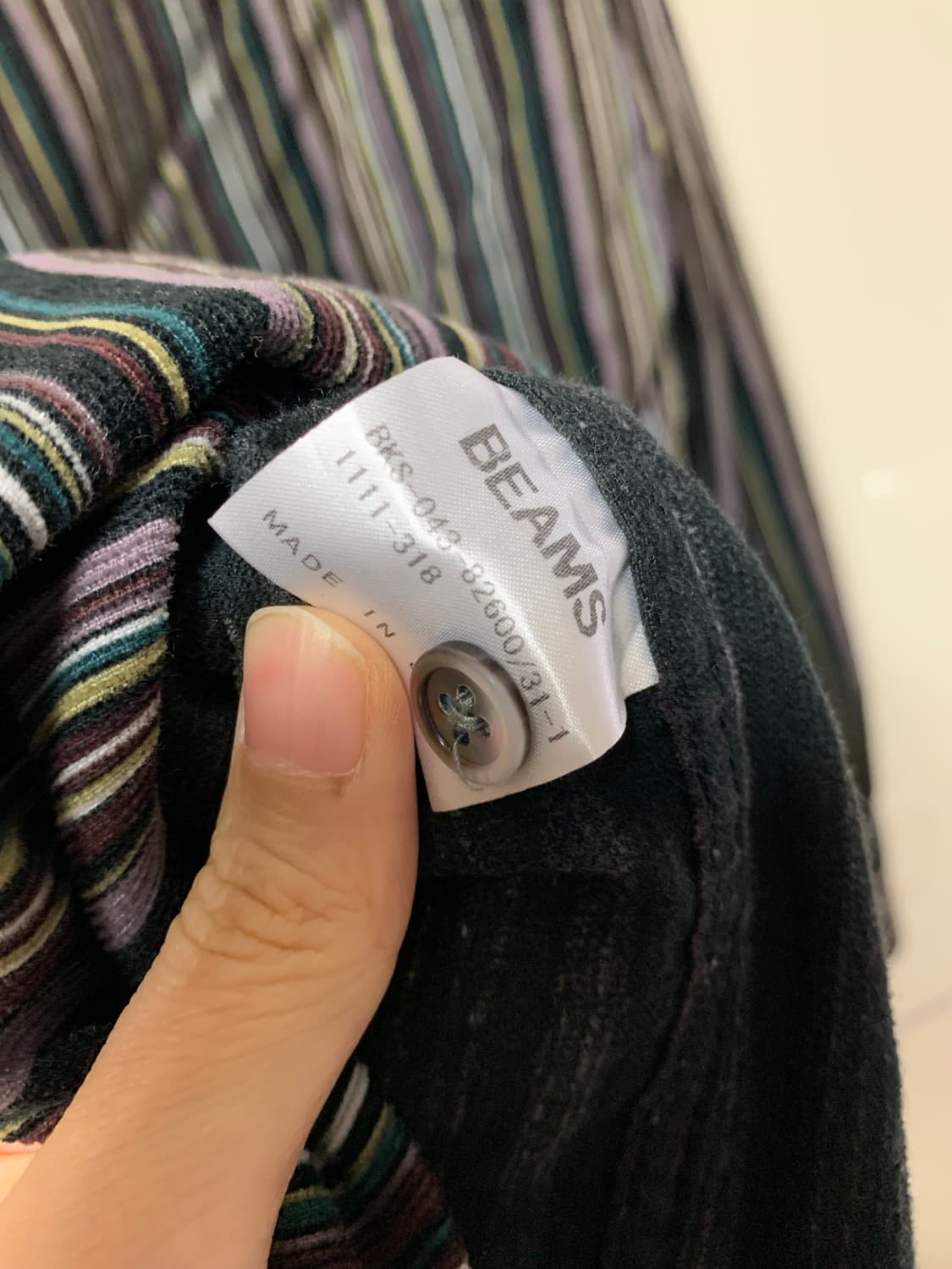 빔즈 재팬 스트라이프 골덴 셔츠 상품이미지5