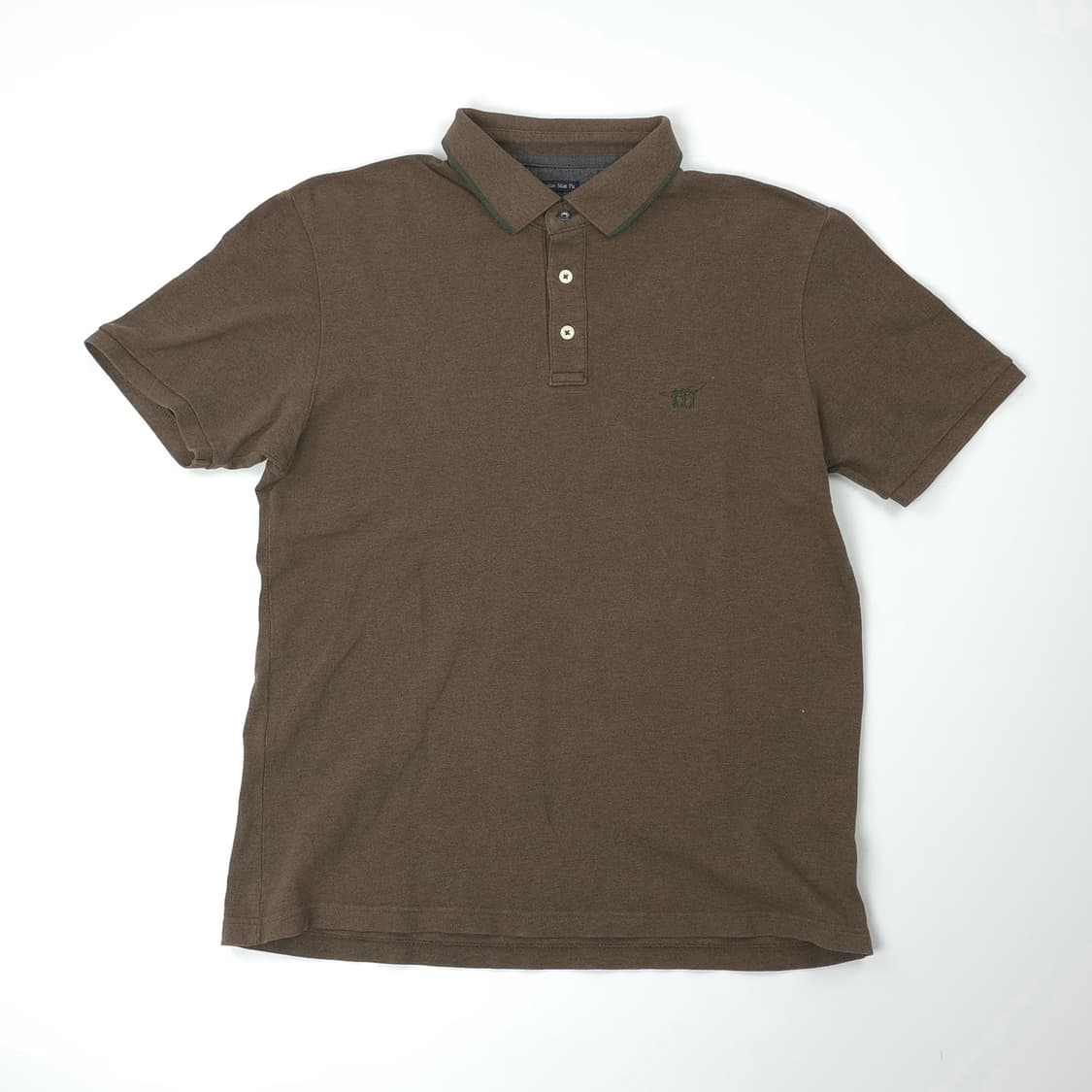 헨리코튼 이탈리안 슬림핏 코튼 반팔카라티 브라운 (105) 상품이미지1