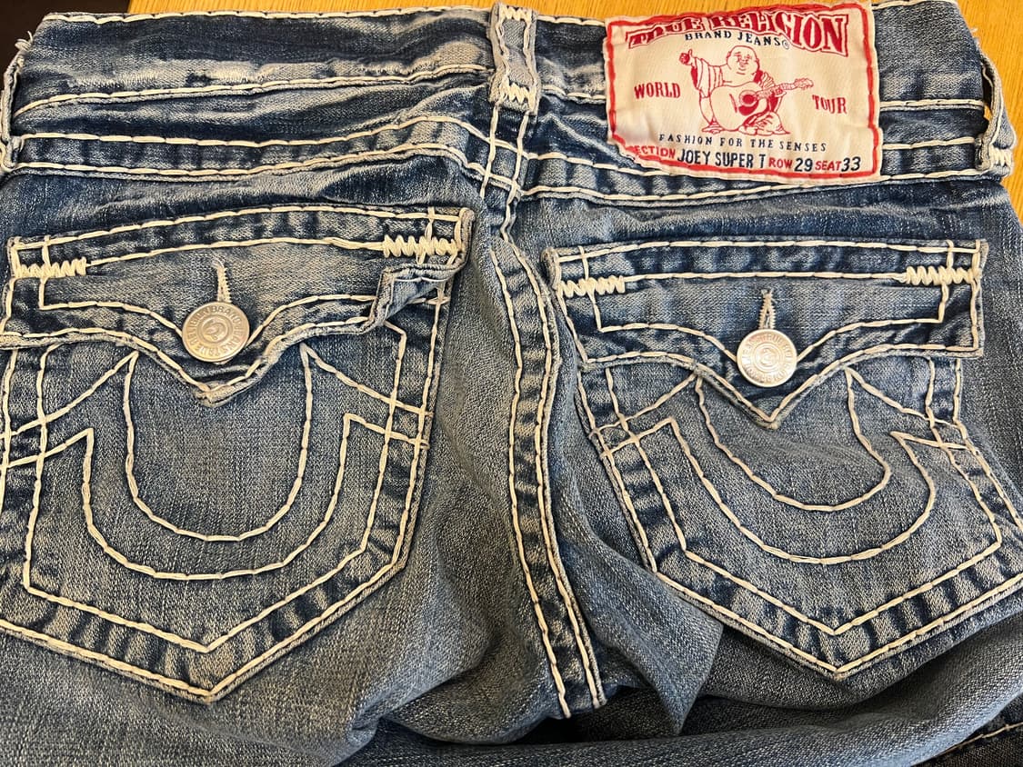 트루릴리전 조이 슈퍼티 부츠컷 화이트스티치 트루릴리젼 29사이즈 상품이미지5