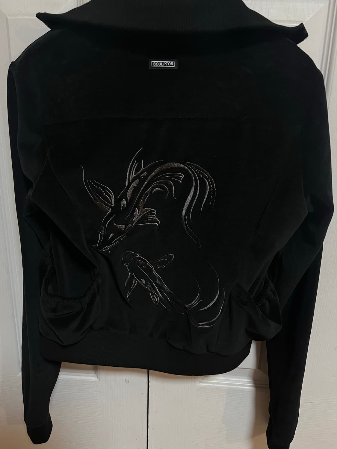 스컬프터 자수 벨벳 트레이닝 집업 상품이미지5