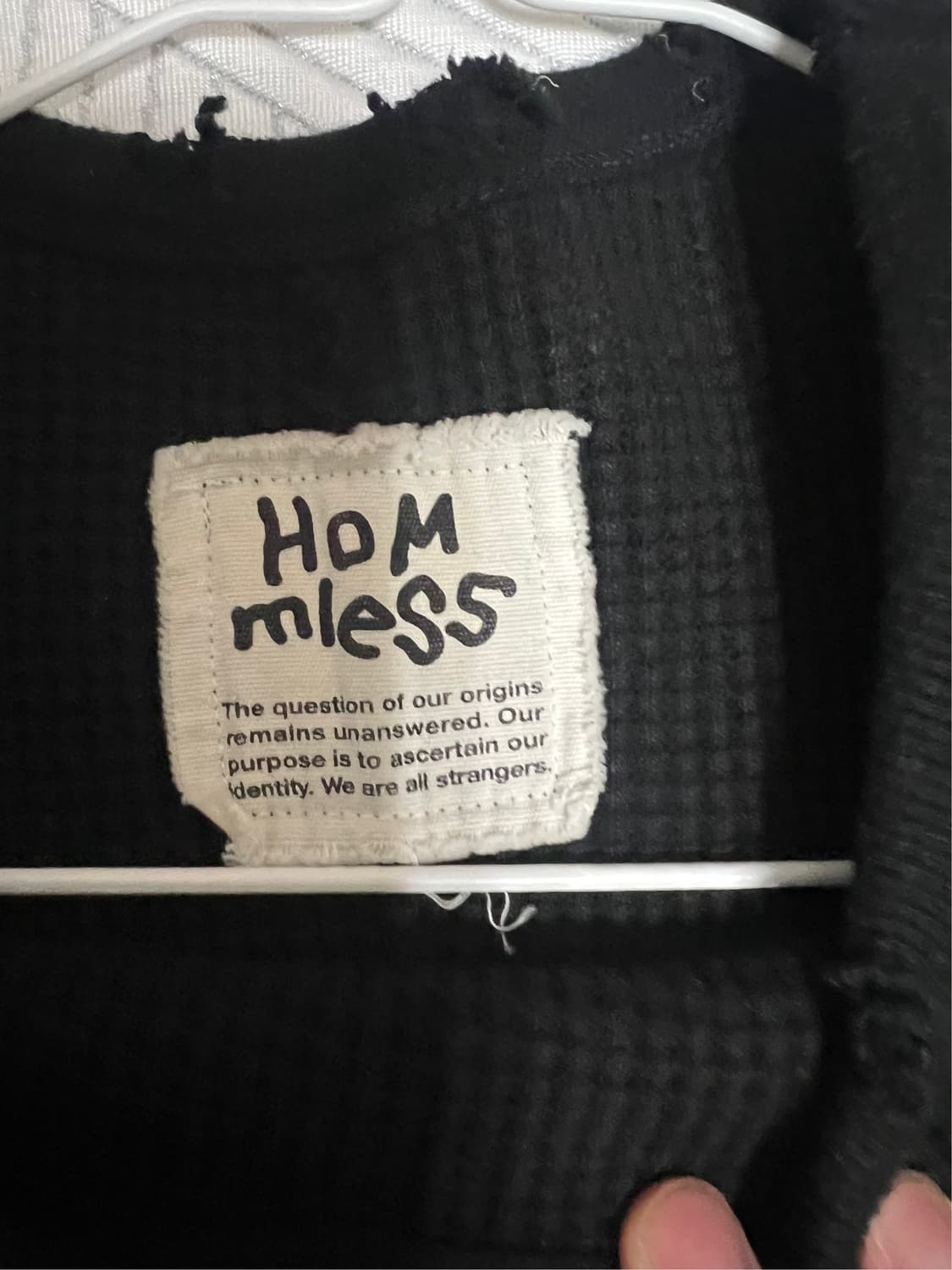 홈리스(hommless) 헤비 와플 데미지 블랙 상품이미지3
