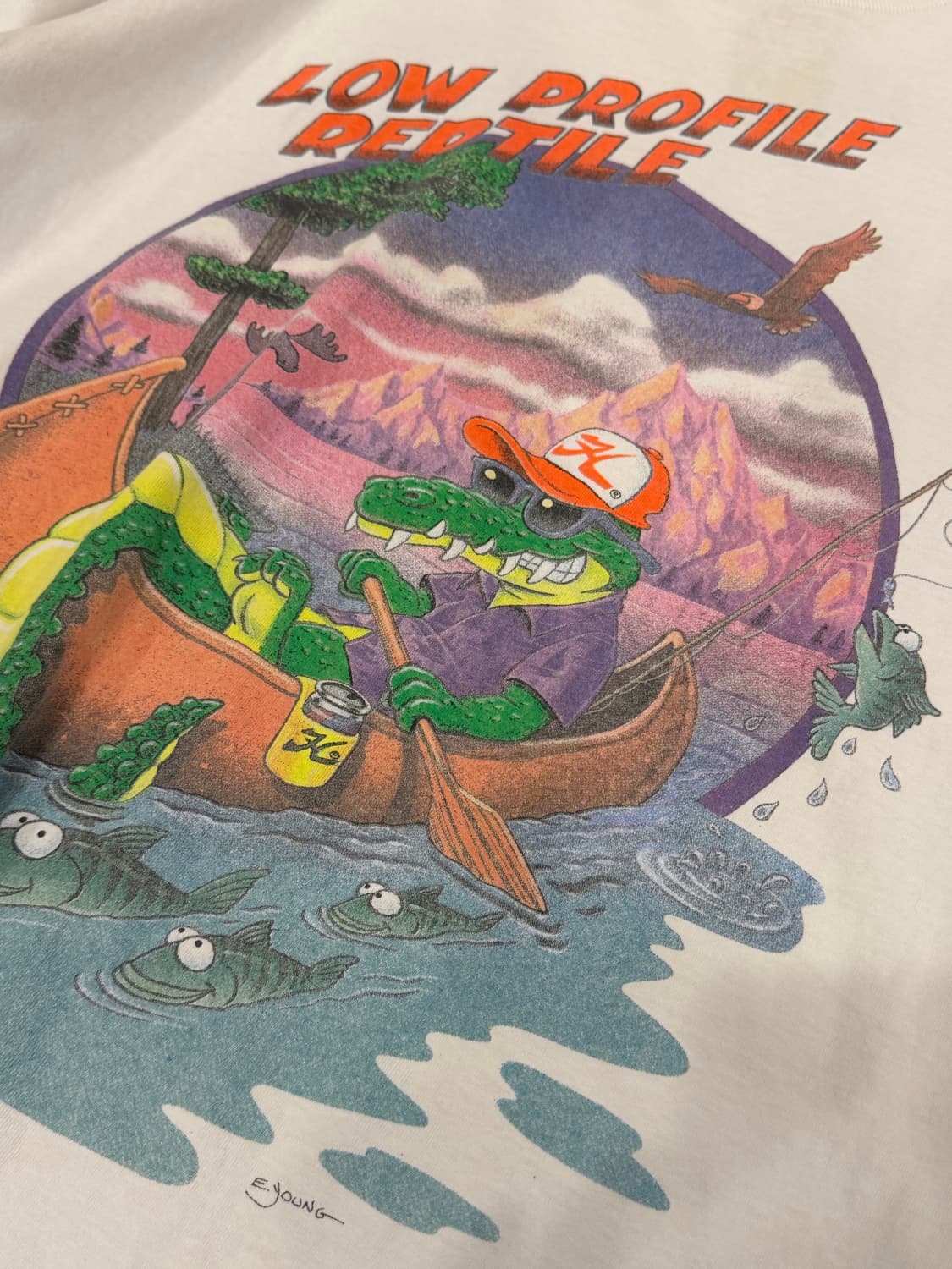 90s Hobie 빈티지 카툰 반팔 티셔츠 (made in USA) 상품이미지7