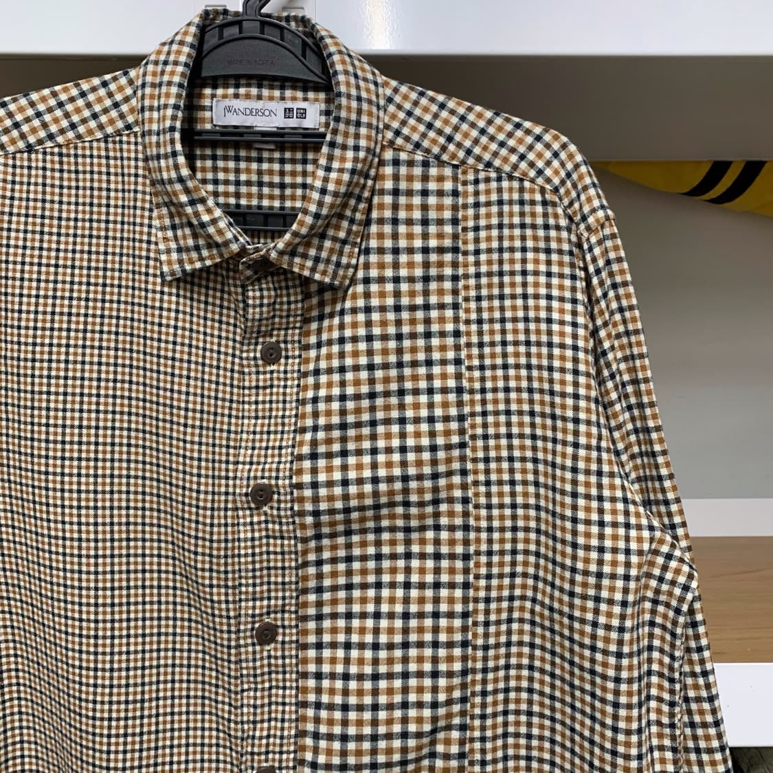 [M] 유니클로 X JWAnderson 테터솔체크 코튼셔츠 상품이미지1