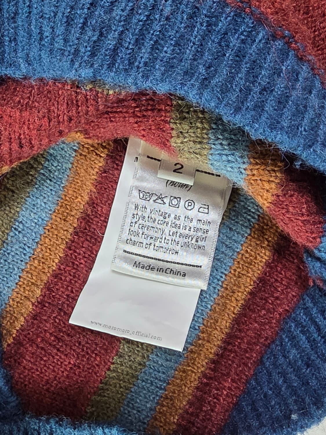 Moromoro 모로모로 스트라이프 크롭 니트 상품이미지6