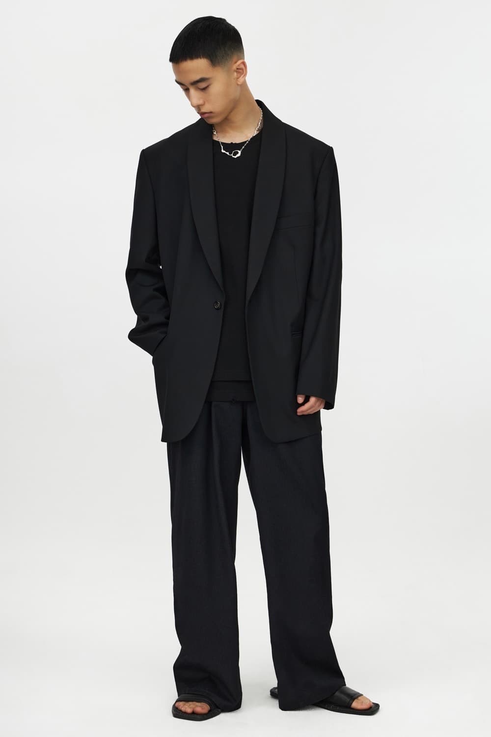 유스 오버사이즈 턱시도 자켓 L 상품이미지1