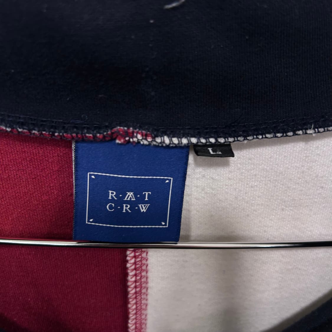 로맨틱크라운 반집업 배색 오버핏 코튼 아노락 상품이미지3