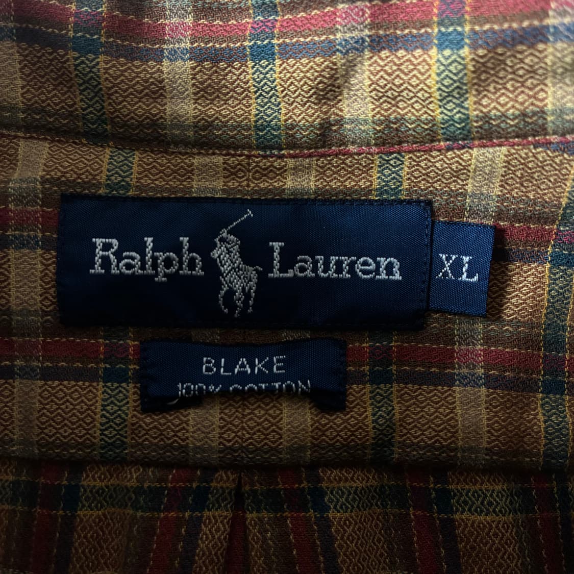 Polo  폴로 랄프로렌 자수 코튼 브라운 체크셔츠  상품이미지4