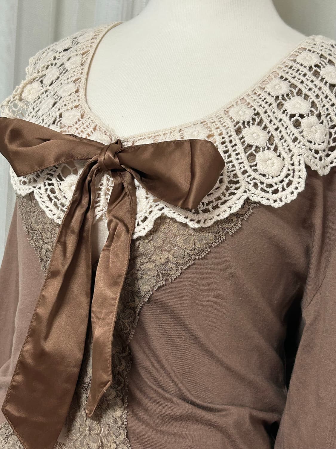 대장 🍪 초코쿠키맛 라떼갸루 모리페어리 엑시즈팜 왕리본 레이스 코디세트 상품이미지2