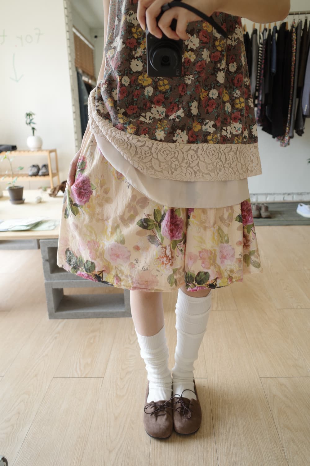 vintage flower skirt  상품이미지2