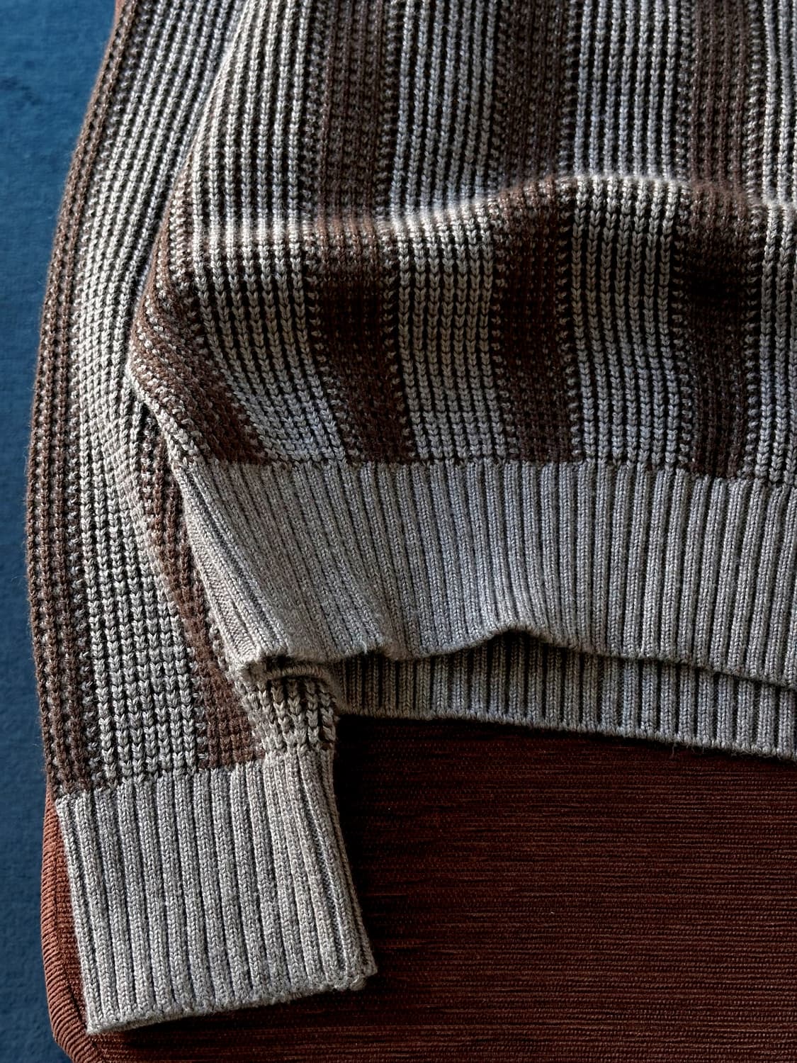 Wool acrylic fabric design knit P/O 상품이미지4