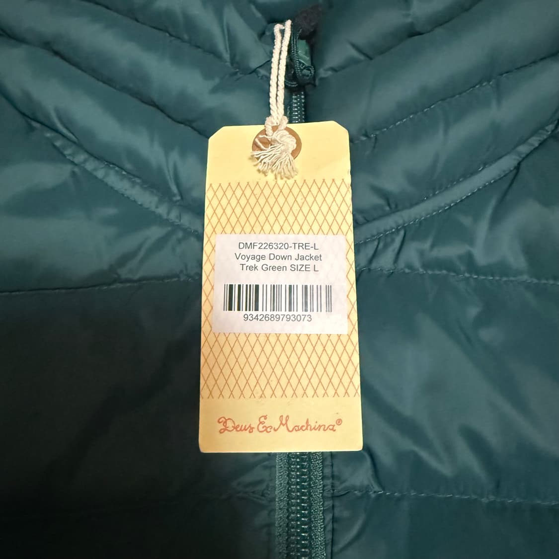 새상품) L 데우스 deus 경량패딩 그린 상품이미지3