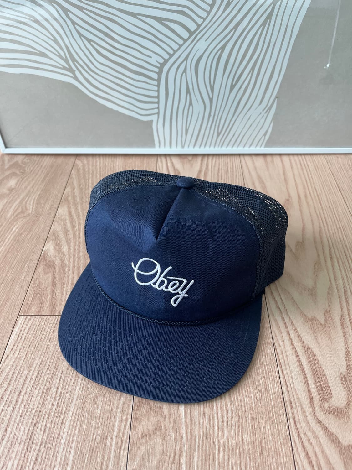 상태ss))Obey 오베이 네이비 메쉬캡 모자 트럭커 캡 상품이미지2