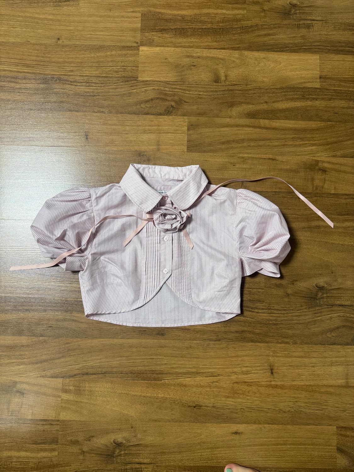 Rosetta Baby Shirt Pink Stripe 상품이미지1