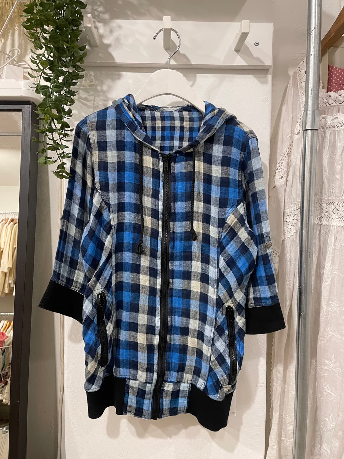 hagumi check hoodie zip up 상품이미지8