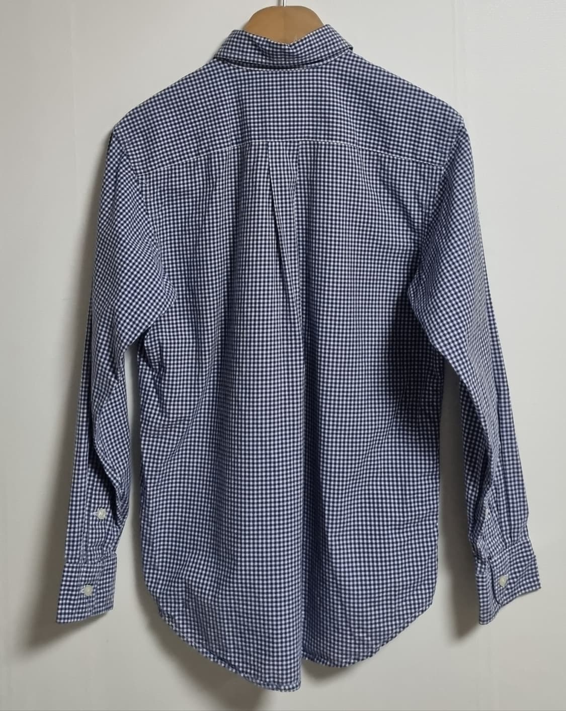 실측 XS (44) 폴로 블루 체크셔츠 상품이미지2