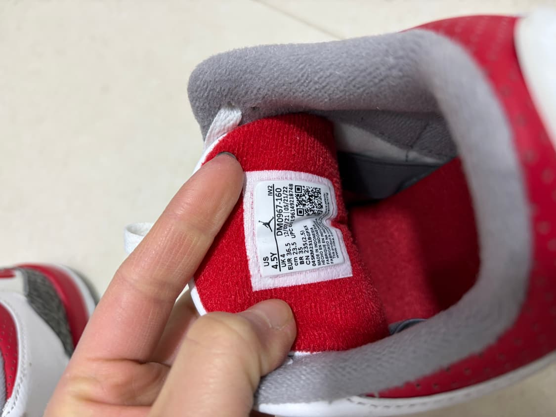 조던 3 레트로 파이어 레드 2022 235mm 상품이미지3