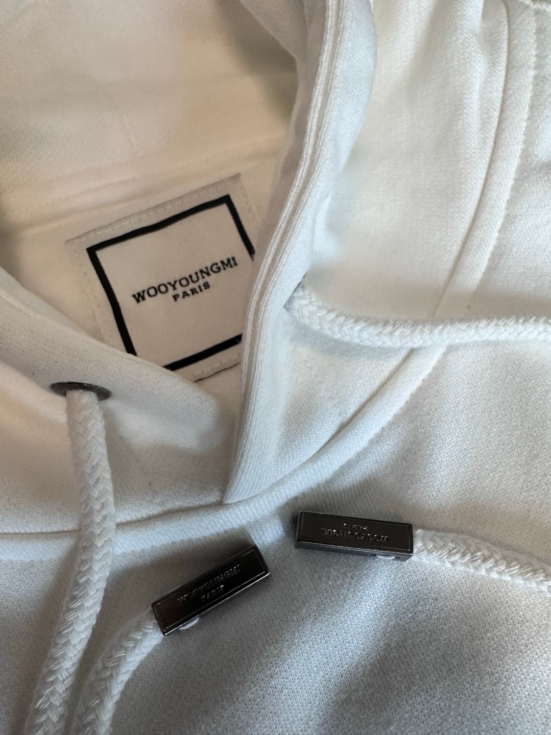 WOOYOUNGMI 우영미 슬리브리스 후디 화이트 23FW 상품이미지6