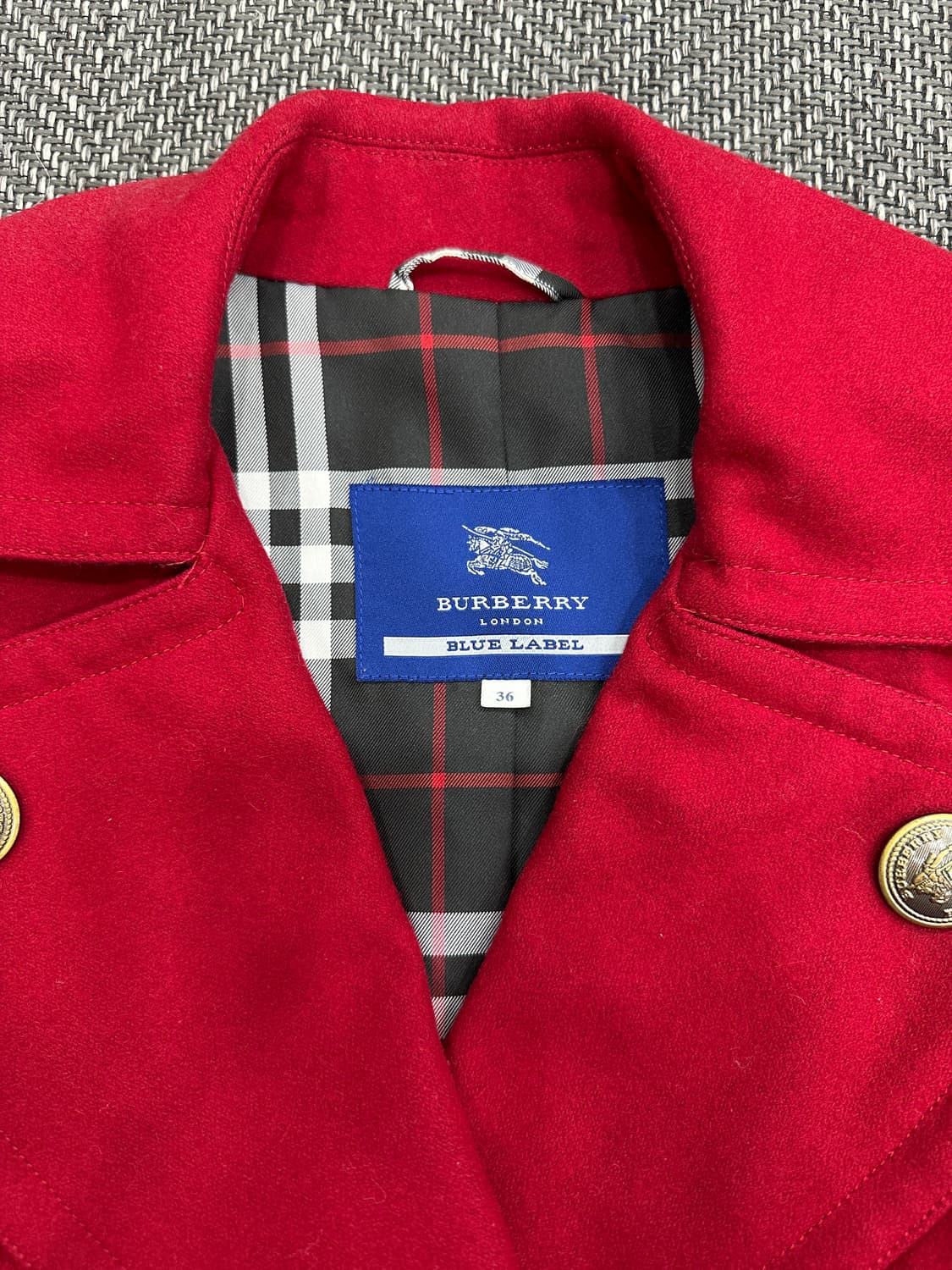 버버리 블루라벨 피코트 레드 상품이미지3