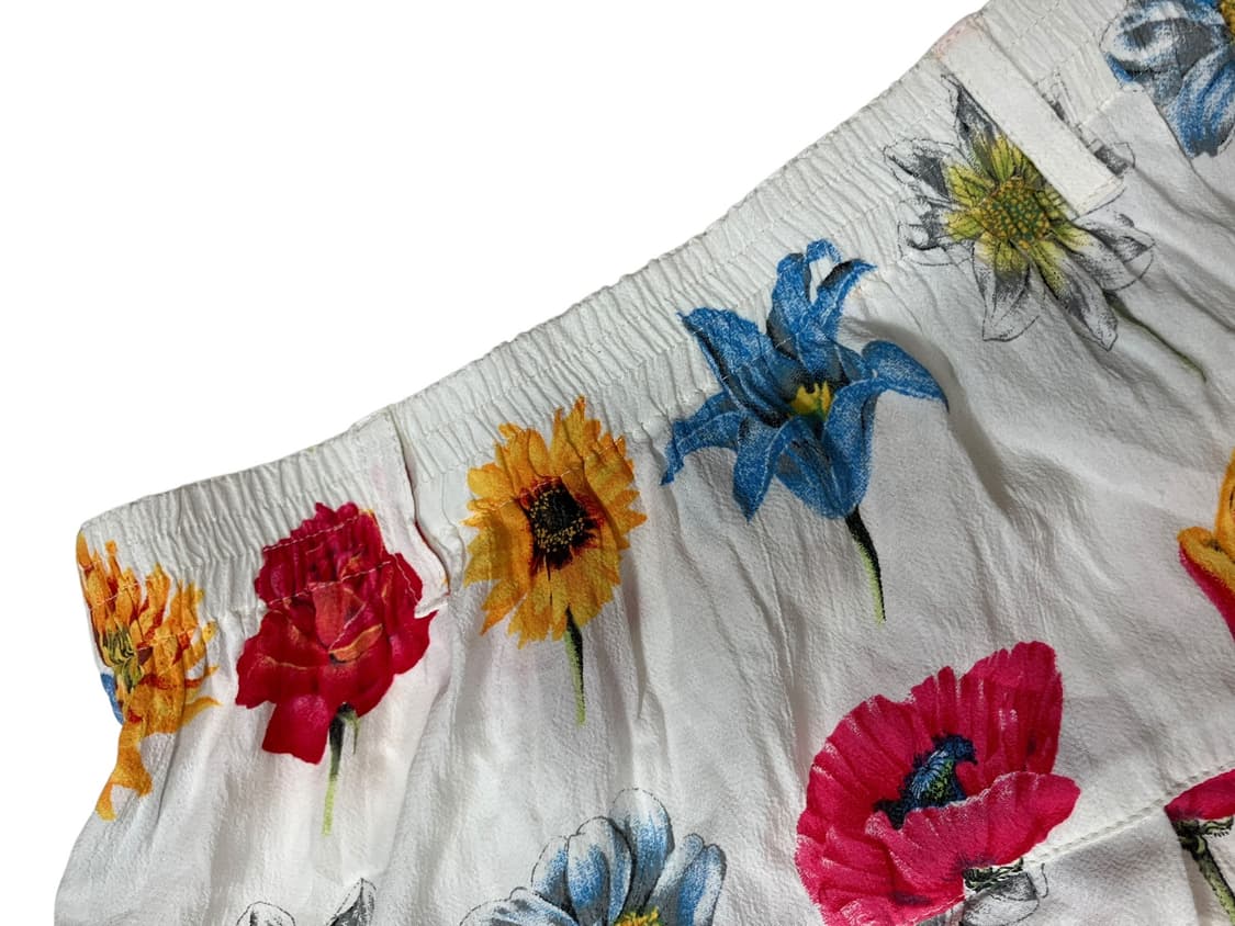 오일릴리 플라워 패턴 롱 플리츠 스커트 S 상품이미지5