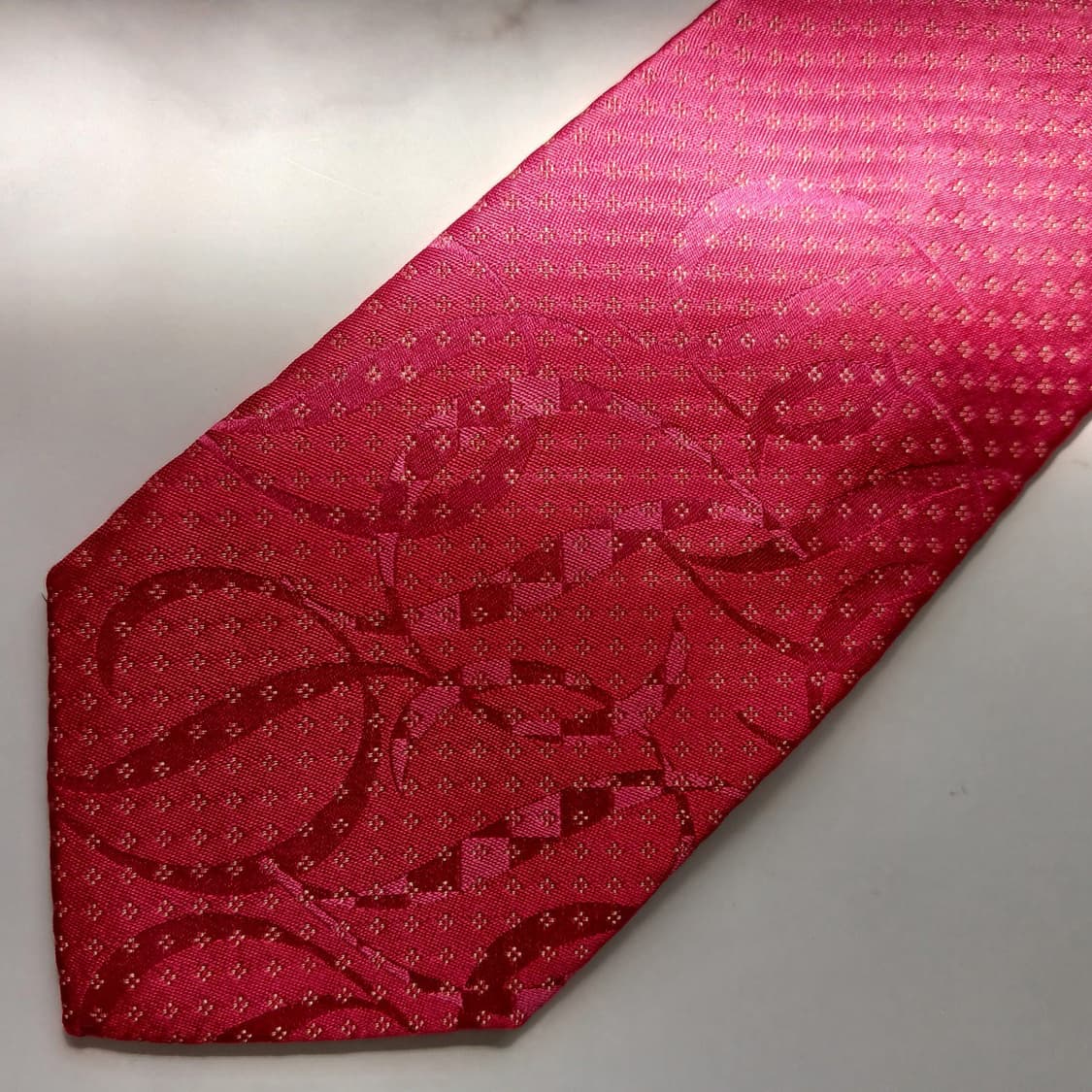 에스.티. 듀퐁 실크 핑크 로고 패턴 넥타이 8.7cm A+등급 E833 상품이미지7