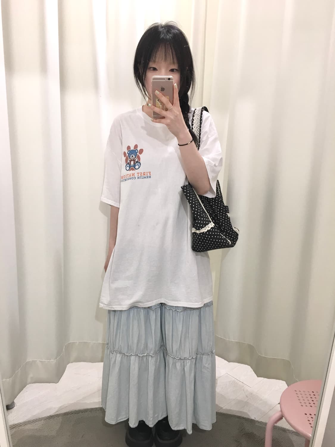 Washed Gradient Tiered Skirt 상품이미지2