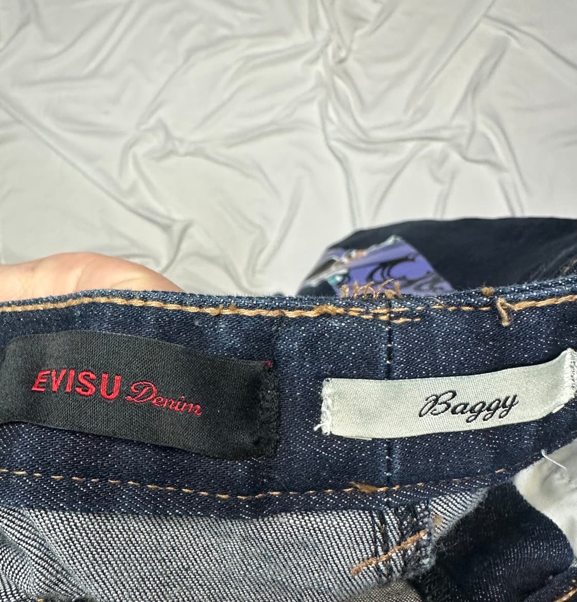 에비수 빅로고 진청데님팬츠 27 상품이미지5