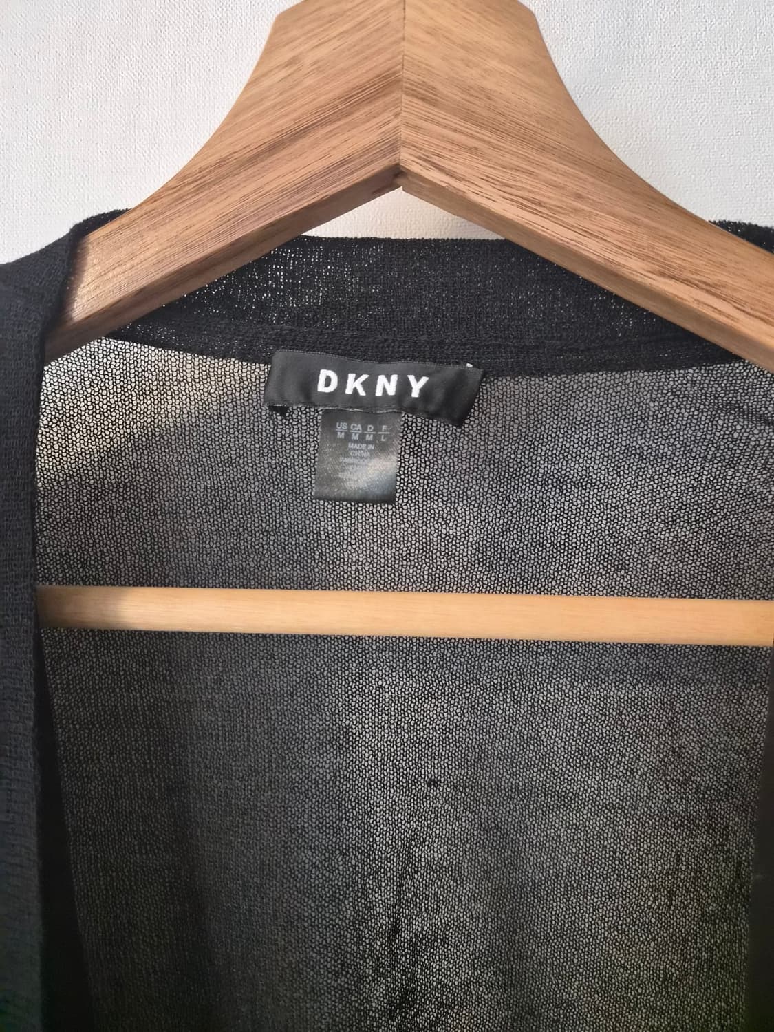 DKNY 아카이브 언발 블랙 시스루 가디건 상품이미지3