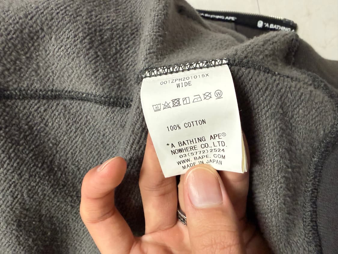 베이프 컬러 카모 타이거 샤크 와이드 풀 집 후드 블랙 XL 상품이미지5